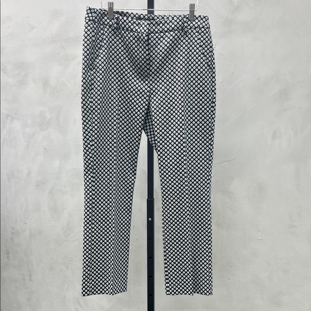Max Mara Black and White Patterned Pants